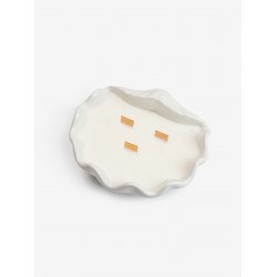 Ароматическая свеча "СИРЕНЕВЫЙ САД", форма ЖЕМЧУЖНИЦА